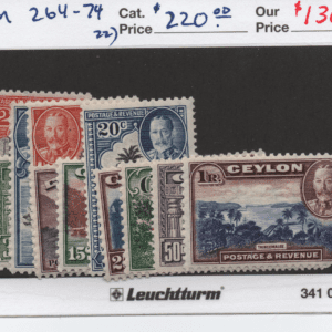 Ceylon #264-274